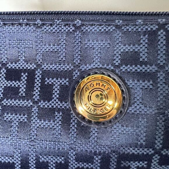 Tommy Hilfiger Women's Navy Blue Synthetic Leather Logo Print Cross Body Bag - Picture 3 of 14
